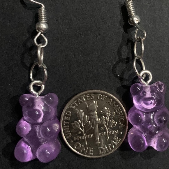 GummieBear dangle earrings HANDMADE to order - Picture 2 of 5